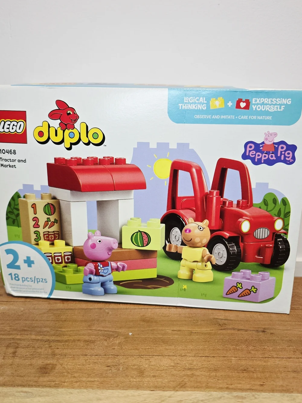 LEGO Duplo 2+ Peppa Pig, Red Tractor & Farm Playset for Kids New